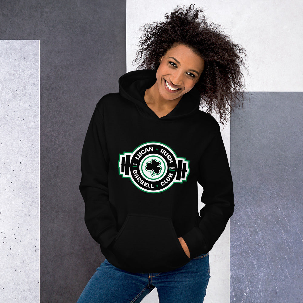 Black/Green Lucan Irish Barbell Hoodie
